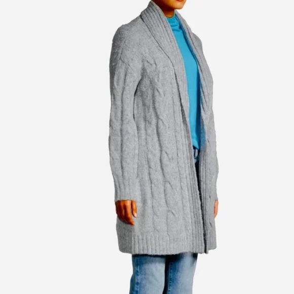 NEW  Thick Midi Length a.n.a Women  Long Sleeve Open Front Cardigan COAT L - Picture 3 of 11